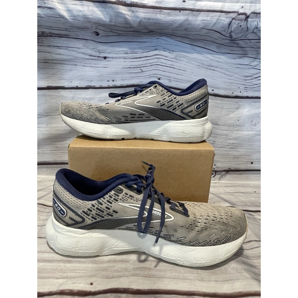 Brooks Glycerin GTS 20 Shoes Mens Size 10 Blue Gray Running Sneakers 1103821D070